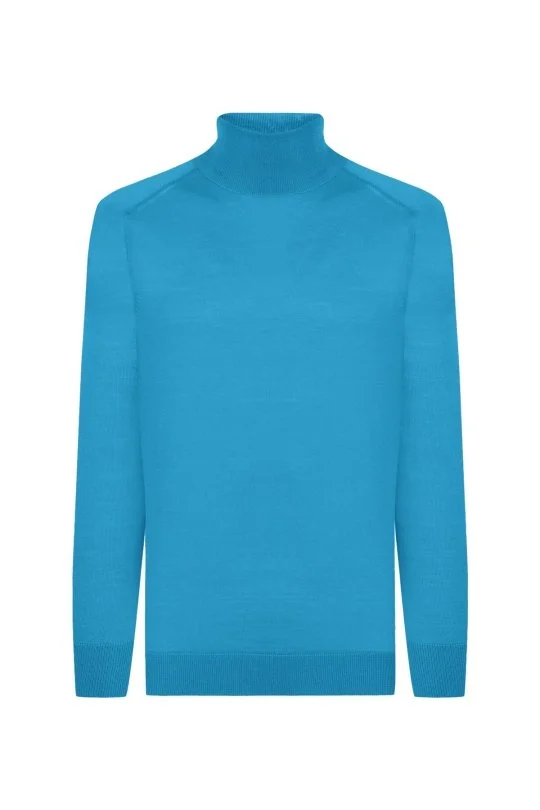 Hemington - Boğazlı Slim Fit Zümrüt Yeşili Merino Yün Triko (9)