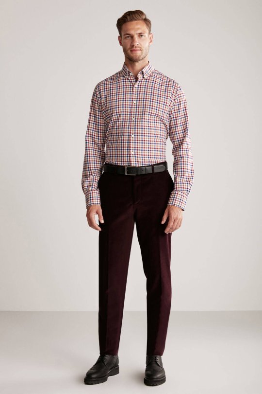 Bordo Kadife Pantolon