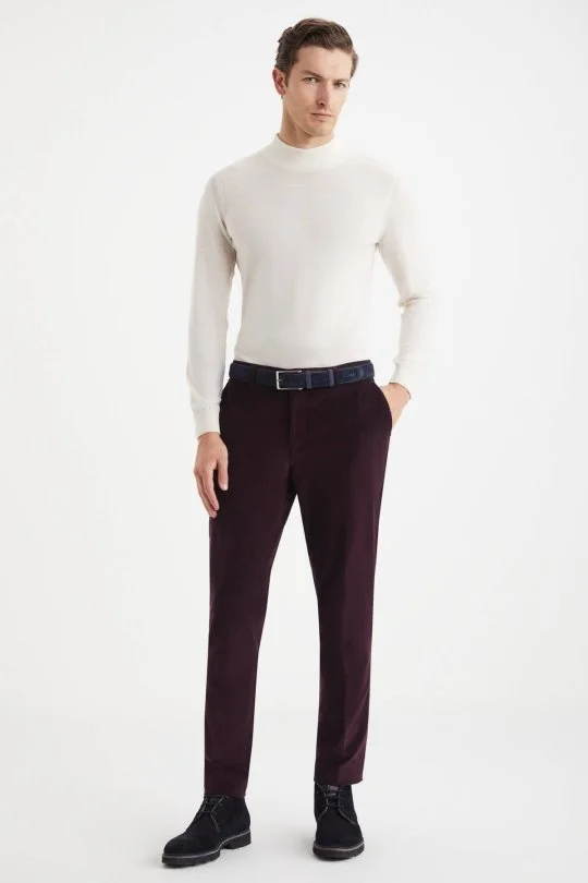 Hemington - Bordo Kadife Pantolon (1)