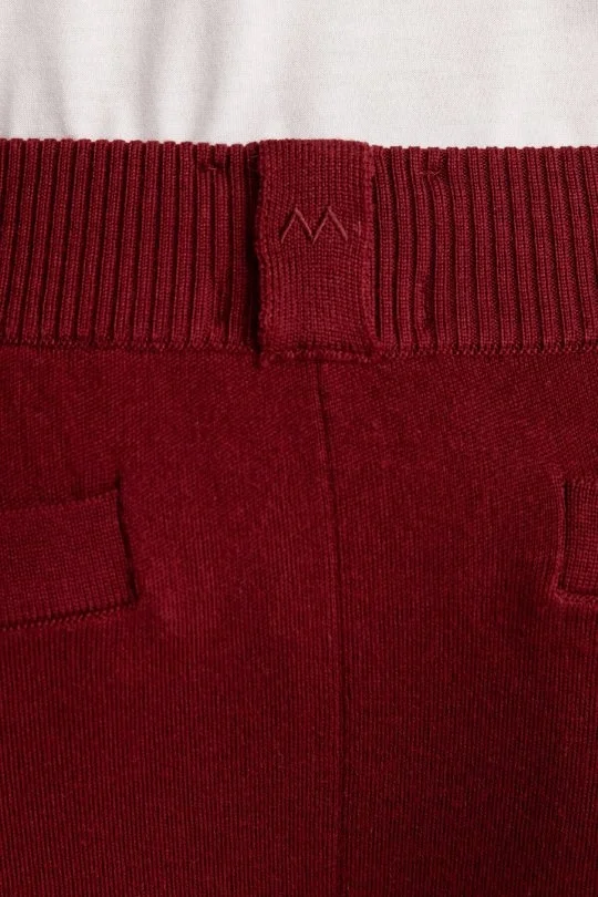 Hemington - Bordo Merino Yün Activewear Triko Pantolon (5)