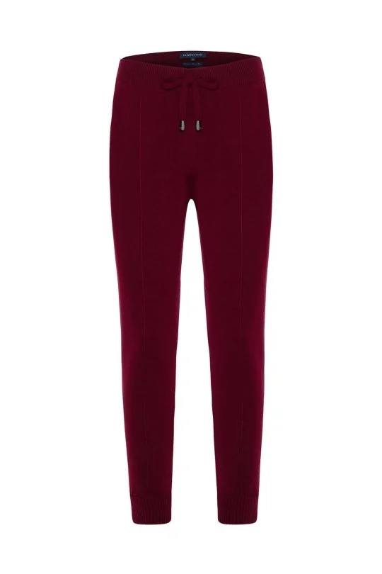 Hemington - Bordo Merino Yün Activewear Triko Pantolon (8)