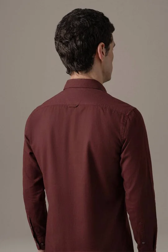 Bordo Oxford Gömlek