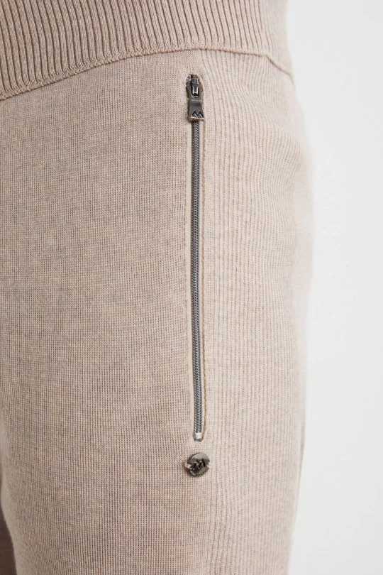 Hemington - Camel Merino Yün Activewear Şerit Detaylı Triko Pantolon (5)