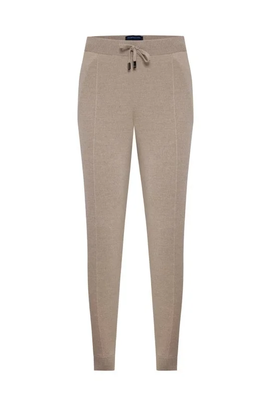 Hemington - Camel Merino Yün Activewear Şerit Detaylı Triko Pantolon (6)