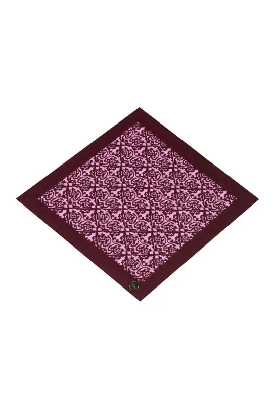Hemington - Çiçek Desenli Pudra Rengi Örgü Mendil
