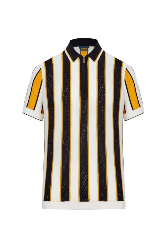 Hemington - Çizgi Desen Siyah-Beyaz Triko Polo (7)