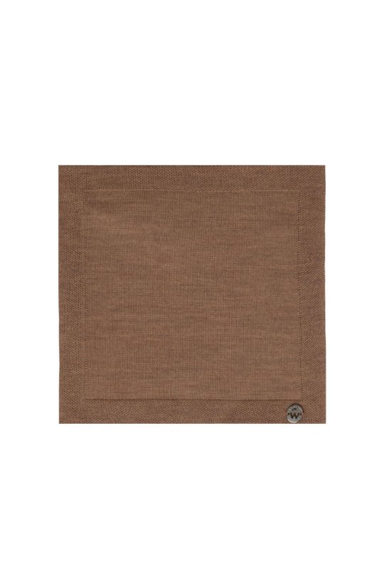 Çizgi Desenli Tütün Rengi Örgü Mendil