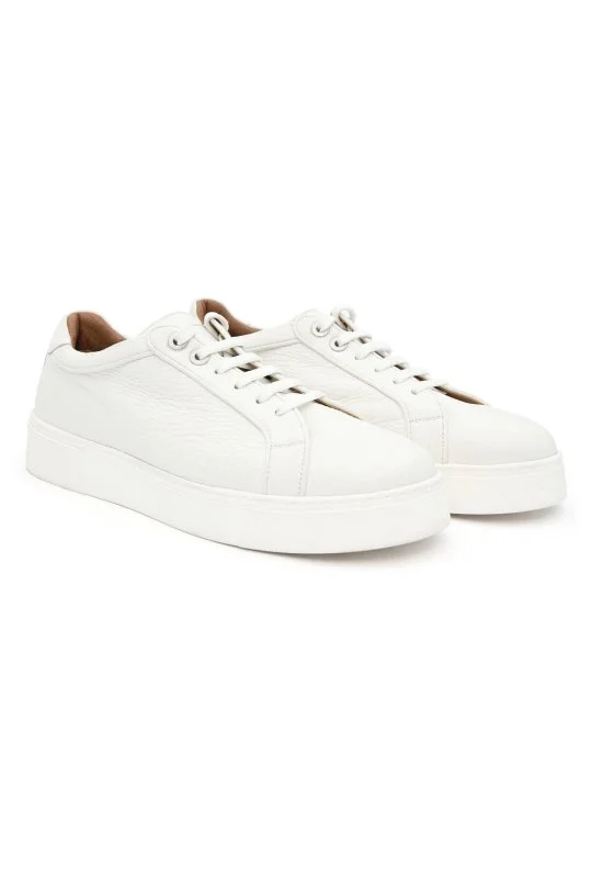 Hemington - Doğal Deri El Yapımı Beyaz Sneaker (1)