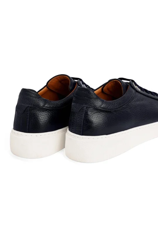 Hemington - Doğal Deri El Yapımı Lacivert Sneaker (3)