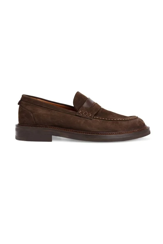 Hemington - Doğal Deri Koyu Kahverengi Loafer