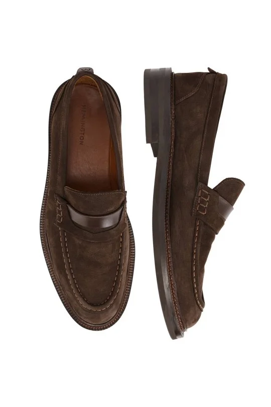 Hemington - Doğal Deri Koyu Kahverengi Loafer (4)