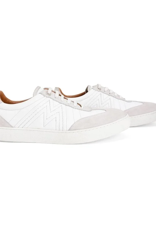 Hemington - Doğal Deri M Logo Detaylı Beyaz Sneaker (2)