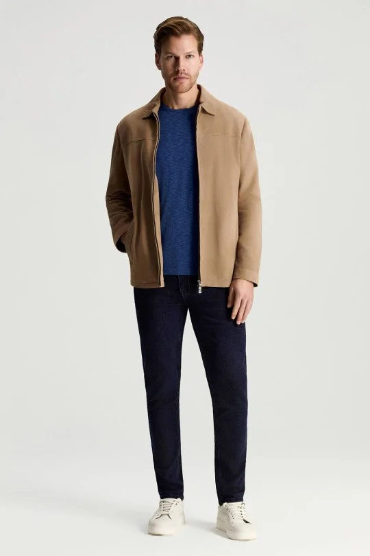 Hemington - Doğal Süet Kahverengi Deri Ceket (3)