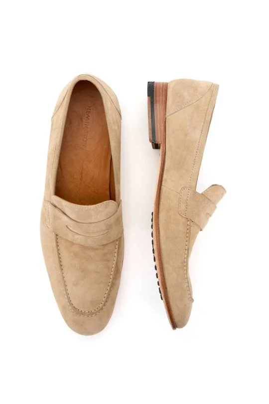 Hemington - El Yapımı Kum Rengi Süet Deri Loafer (4)