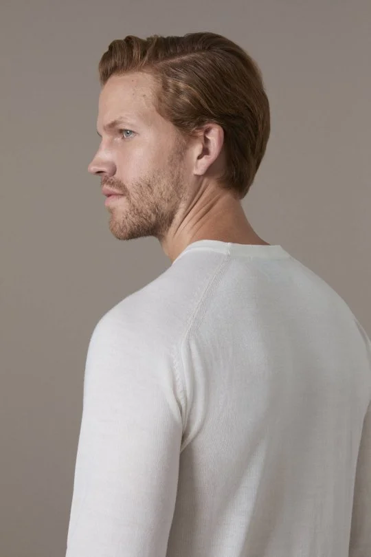 Extrafine Merino Argyle Desen Ekru Triko