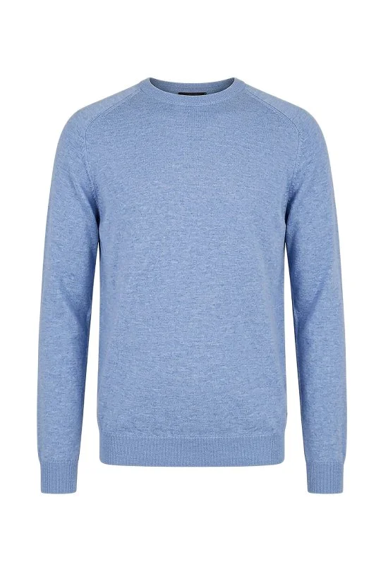 Hemington - Extrafine Merino Bisiklet Yaka Açık Mavi Triko (7)