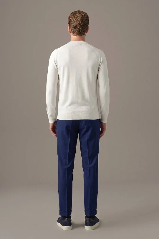 Hemington - Extrafine Merino Bisiklet Yaka Beyaz Triko (4)