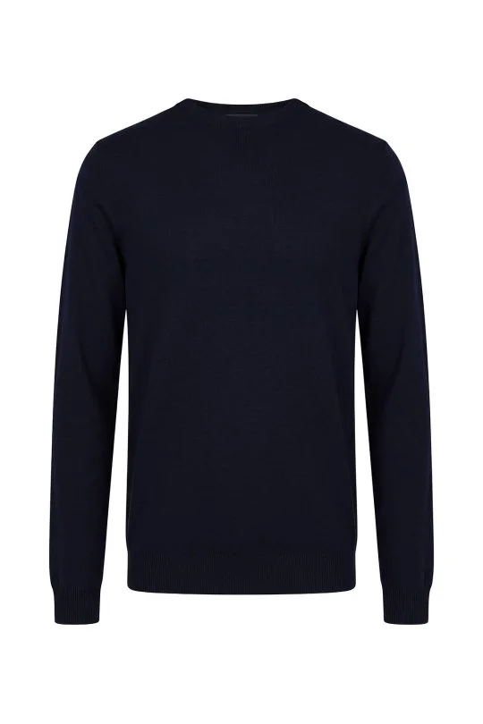Hemington - Extrafine Merino Bisiklet Yaka Lacivert Triko (6)
