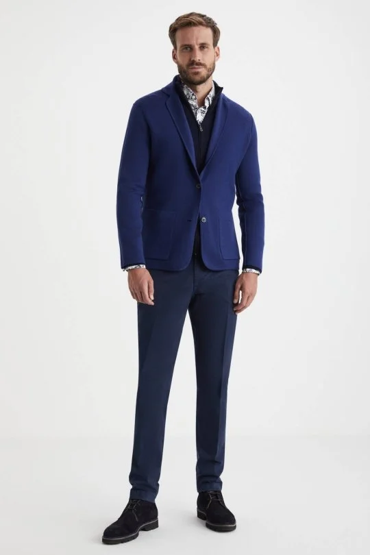 Hemington - Extrafine Merino Çift Taraflı Lacivert Triko Ceket (3)