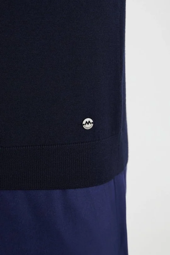 Hemington - Extrafine Merino Desen Lupetto Yaka Lacivert Triko (4)