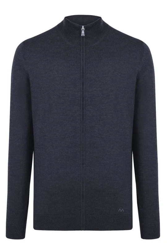 Hemington - Extrafine Merino Fermuarlı Antrasit Triko Hırka (7)