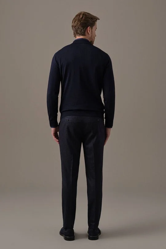 Hemington - Extrafine Merino Polo Yaka Lacivert Triko (6)