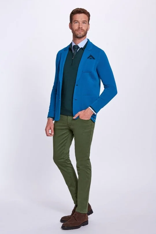 Hemington - Extrafine Merino Triko Blazer Yeşil Ceket (1)