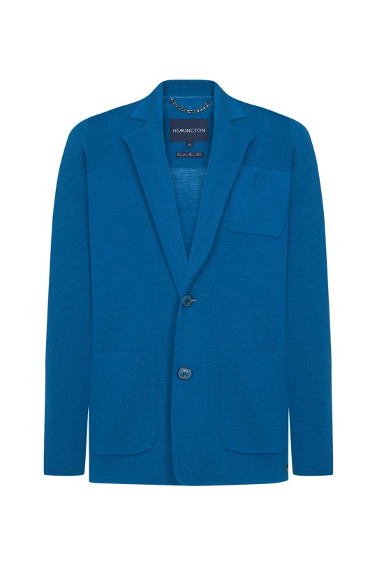 Extrafine Merino Triko Blazer Yeşil Ceket