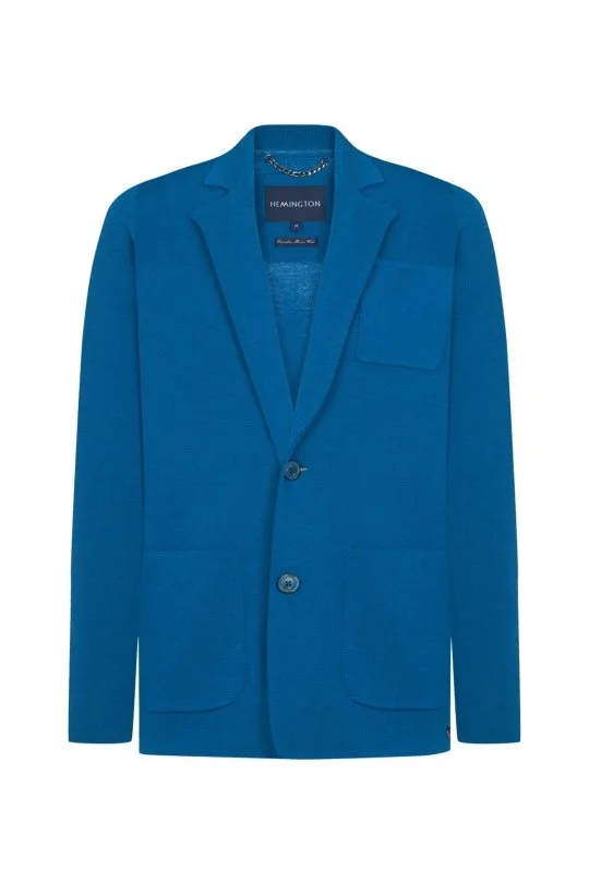 Hemington - Extrafine Merino Triko Blazer Yeşil Ceket (7)
