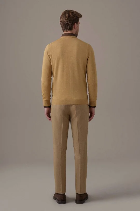 Extrafine Merino V Yaka Camel Triko