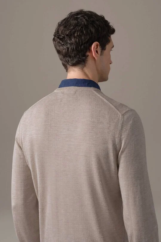 Extrafine Merino V Yaka Vizon Rengi Triko