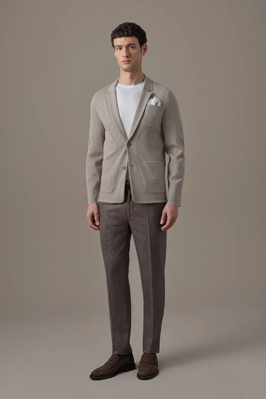 Hemington - Extrafine Merino Vizon Rengi Triko Blazer Ceket (5)