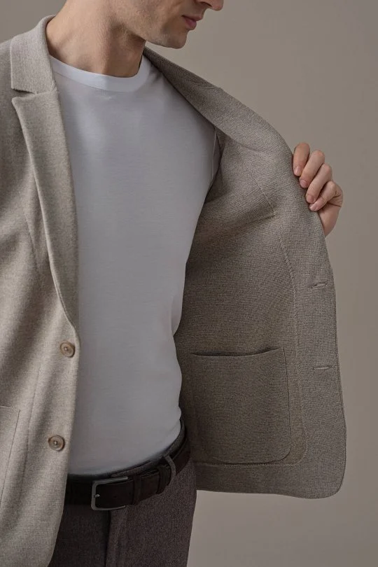 Hemington - Extrafine Merino Vizon Rengi Triko Blazer Ceket (4)