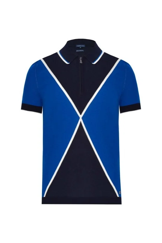 Hemington - Fermuar Detaylı Lacivert-İndigo Triko Polo (8)