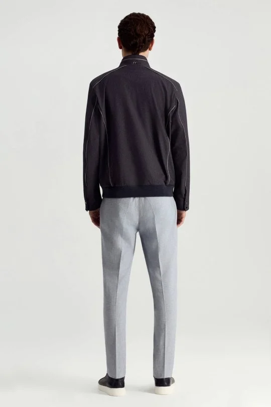 Hemington - Fermuarlı Yazlık Lacivert Mont (6)