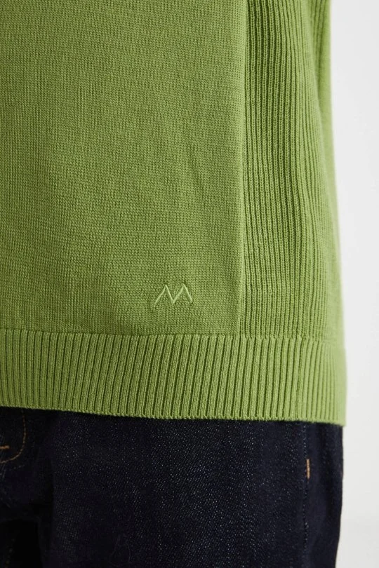 Hemington - Fermuarlı Merino Yün Yeşil Activewear Çocuk Triko (5)