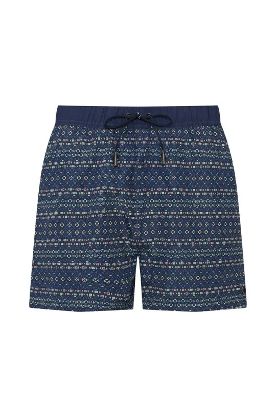 Hemington - Geometrik Desen Lacivert Quick Dry Mayo (5)