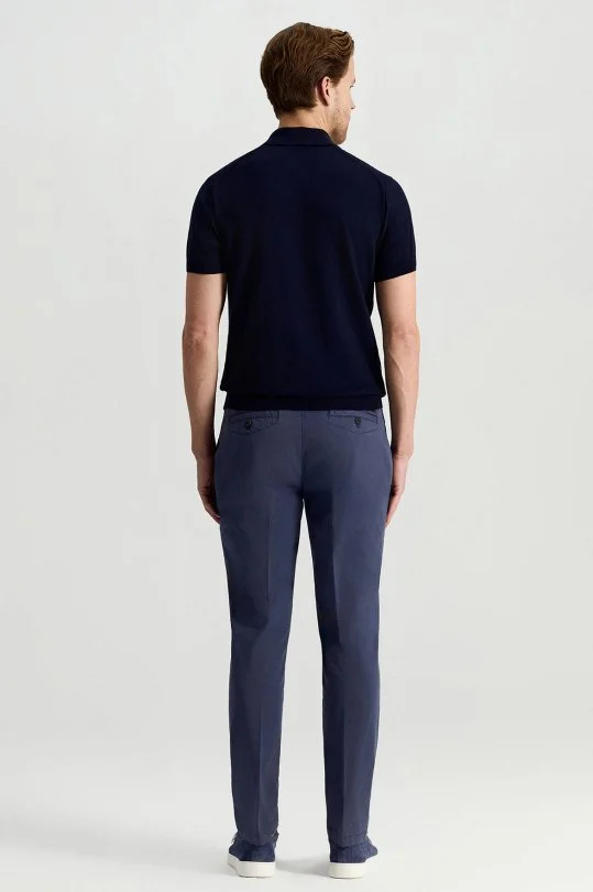 Hemington - Giza Pamuk Argyle Desen Lacivert Triko Polo (5)