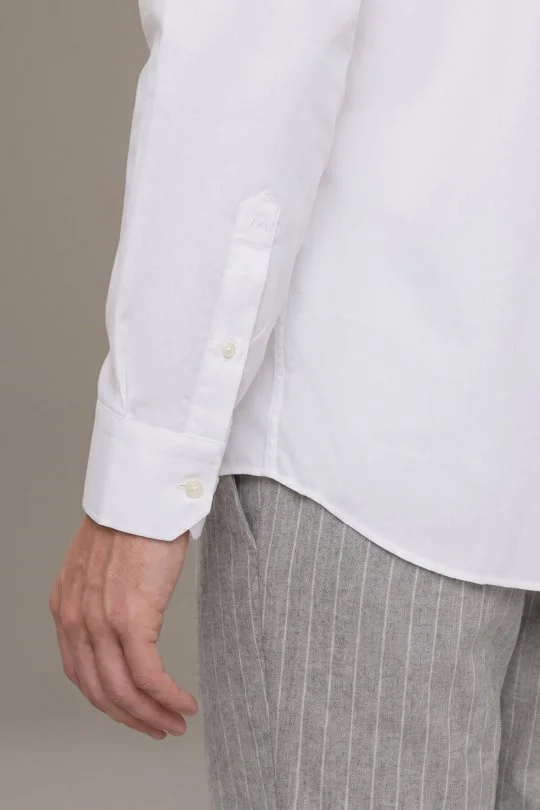 Gizli Düğme Non-Iron Beyaz Gömlek