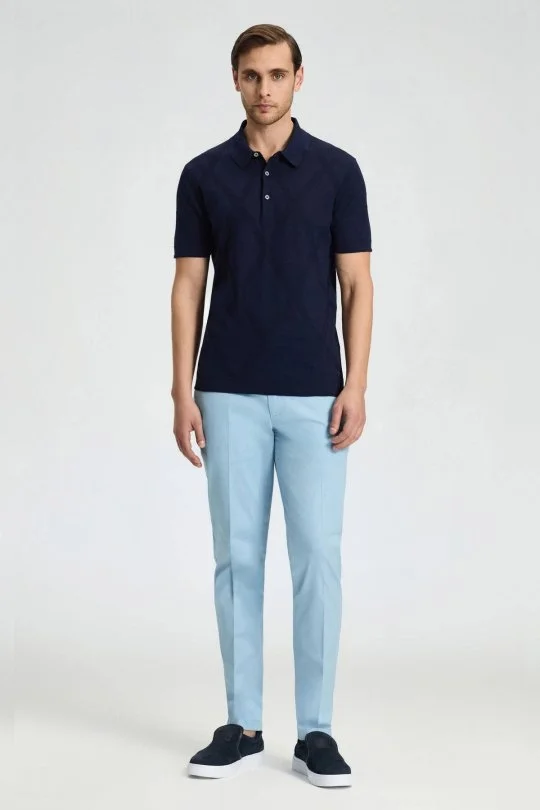 Gök Mavisi Yazlık Chino Pantolon