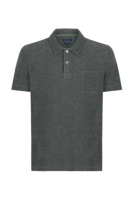 Hemington - Haki Havlu Kumaş Polo Yaka T-Shirt (6)