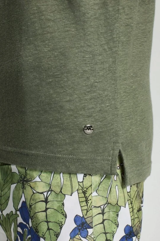 Hemington - Saf Keten Haki Polo Yaka T-Shirt (6)