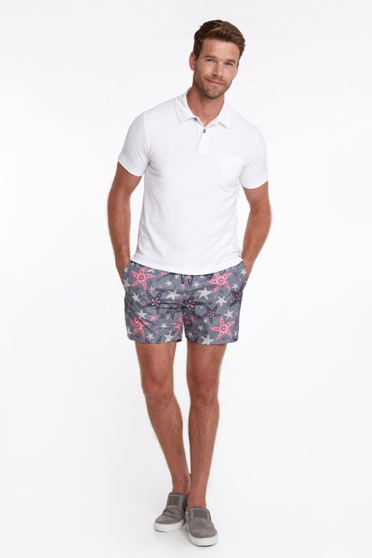 Havlu Kumaş Beyaz Polo Yaka T-Shirt