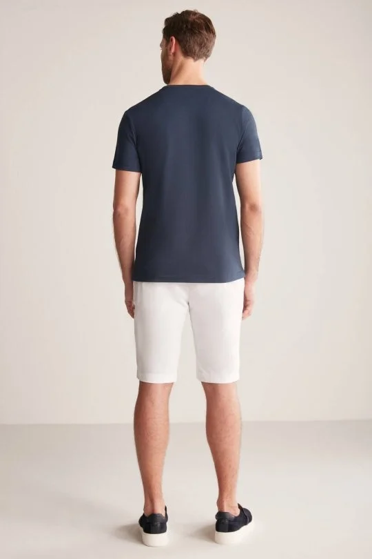 Hemington - Hemington Kabartma Baskılı Lacivert Pima Pamuk T-Shirt (5)