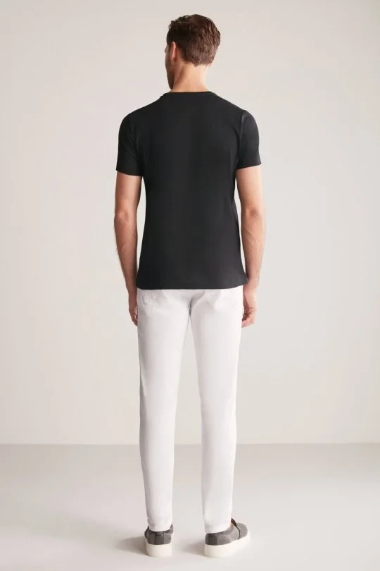 Hemington - Hemington Kabartma Baskılı Siyah Pima Pamuk T-Shirt (4)