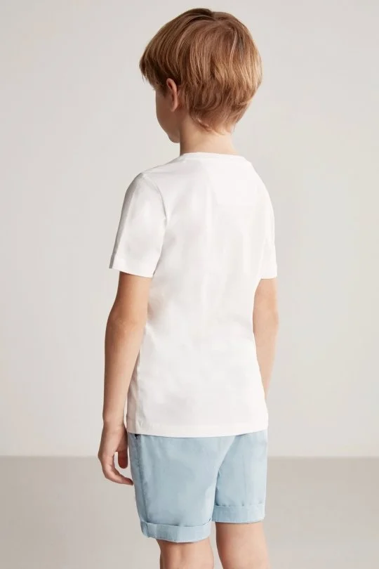 Hemington - Hemington Logolu Bisiklet Yaka Beyaz Pamuk Çocuk T-Shirt (2)