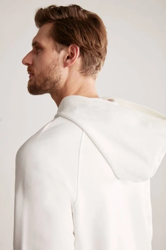Hemington - Hemington Logolu Kapüşonlu Beyaz Hoody (2)
