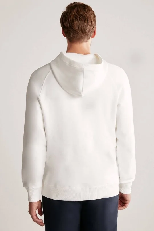 Hemington - Hemington Logolu Kapüşonlu Beyaz Hoody (5)