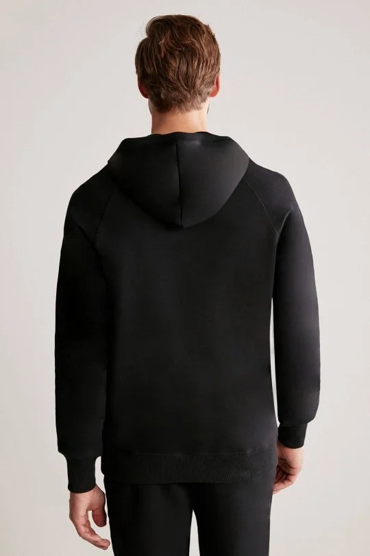 Hemington - Hemington Logolu Kapüşonlu Siyah Hoody (5)