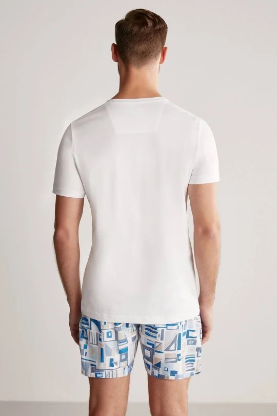 Hemington - Hemington Logolu Pima Pamuk Beyaz T-Shirt (5)